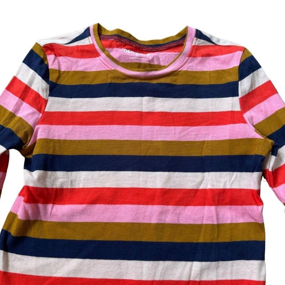 Old Navy Crew Neck Long Sleeve Stripped Pink, Red, Blue 5T - Picture 2 of 4